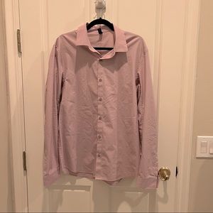 Men Lululemon Long Sleeve Button Down Shirt- Size Large